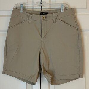 Lee brand womens shorts, size 12 medium, tan khaki